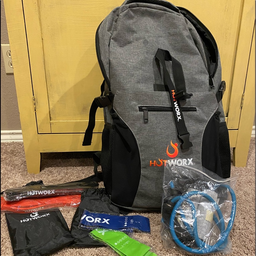 New HOTWORX bag pack with bands and resistance gear